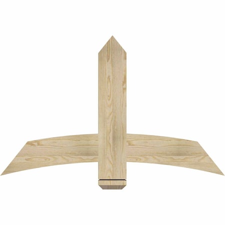 Ekena Millwork Bellingham Rough Sawn Timber Gable Bracket, Douglas Fir, 48"W x 30"H x 2"D x 6"F, 15/12 Pitch GBW048X30X0206BEL00RDF